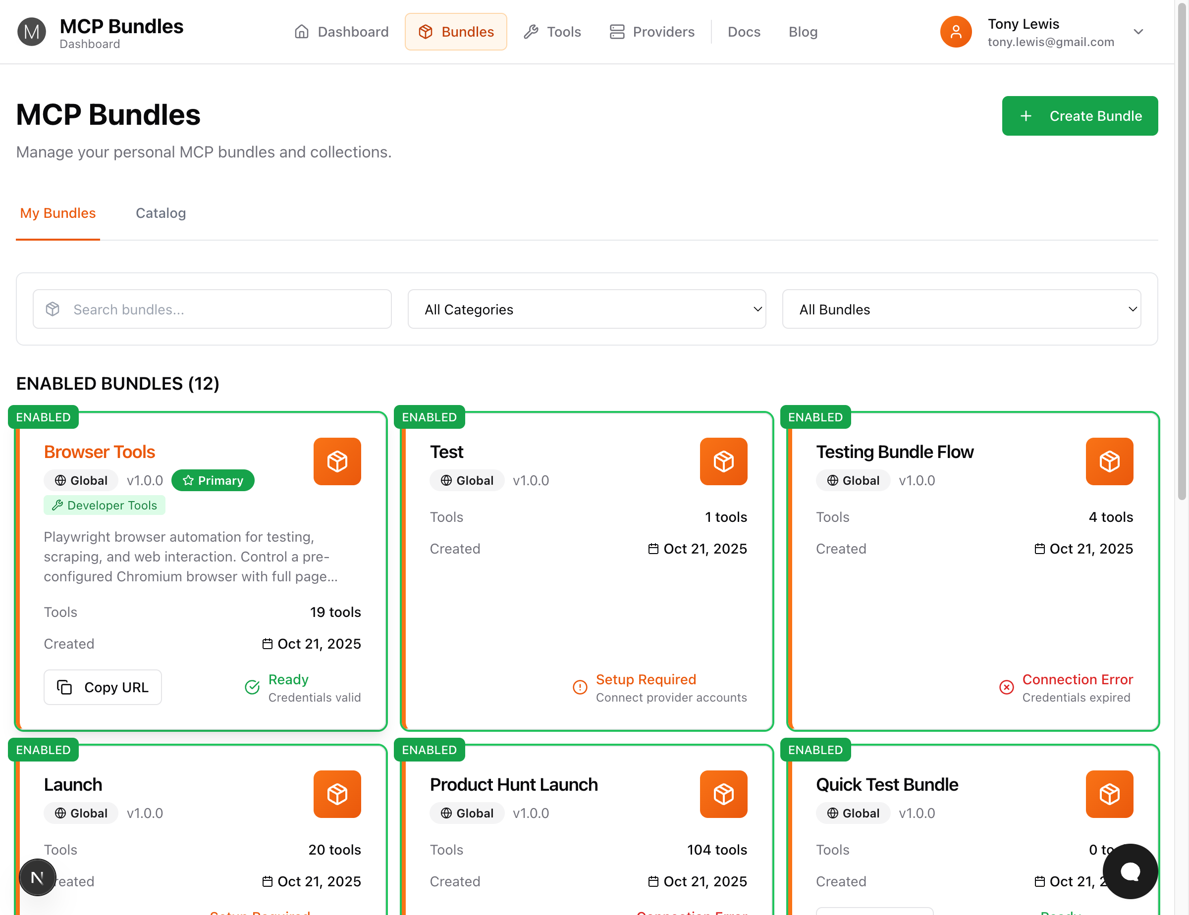 Bundle Status Badges