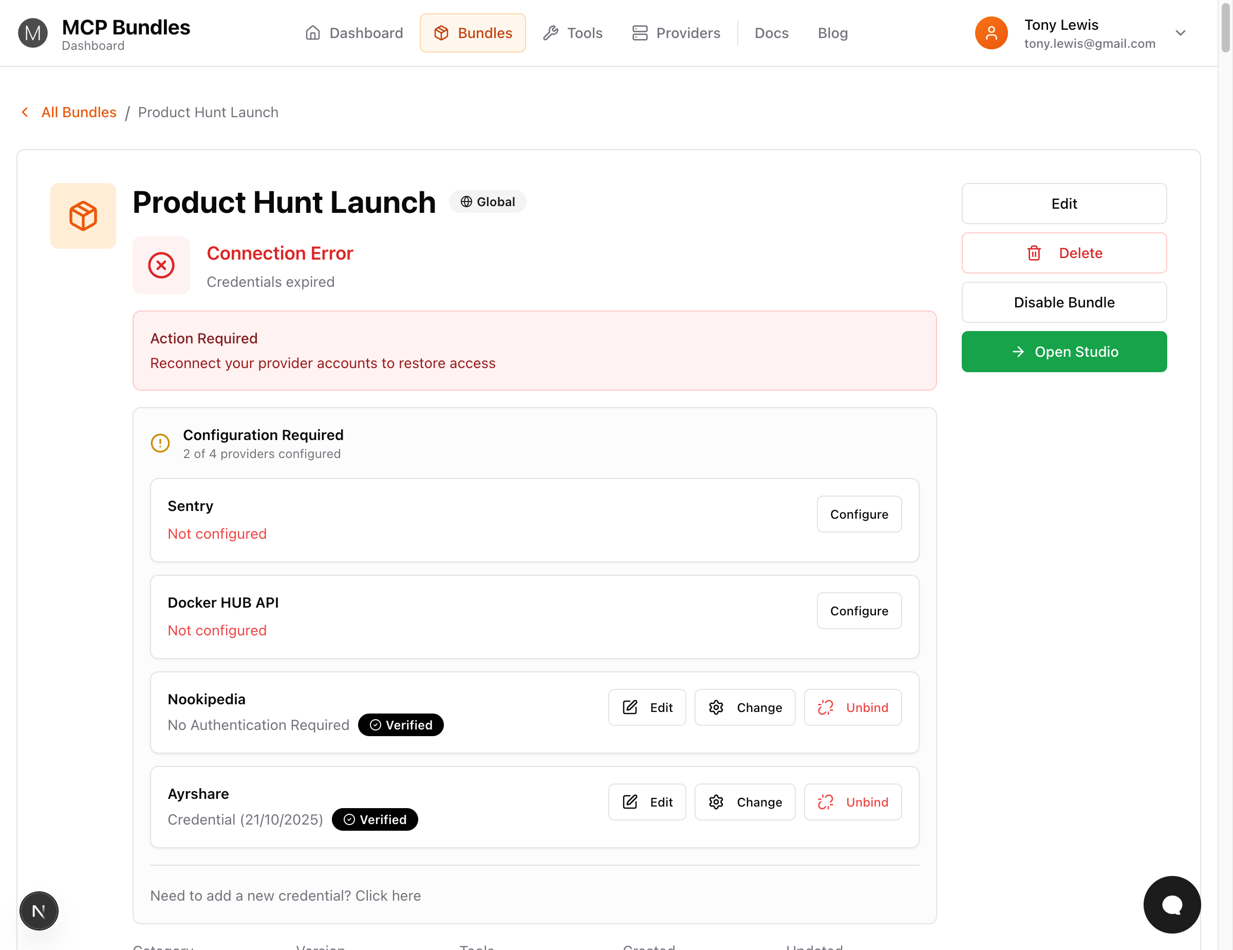 Bundle Credential Status
