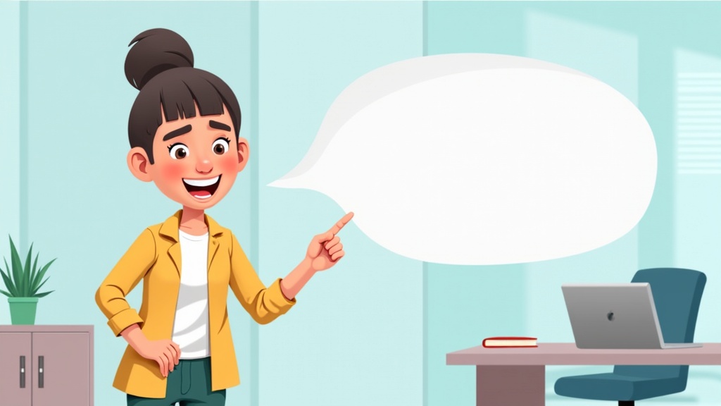 Cartoon illustration of a person explaining what an MCP bundle file is for AI applications, happy expression