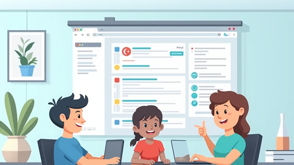 Cartoon illustration of a person managing customer data and payment methods in Stripe, happy expression