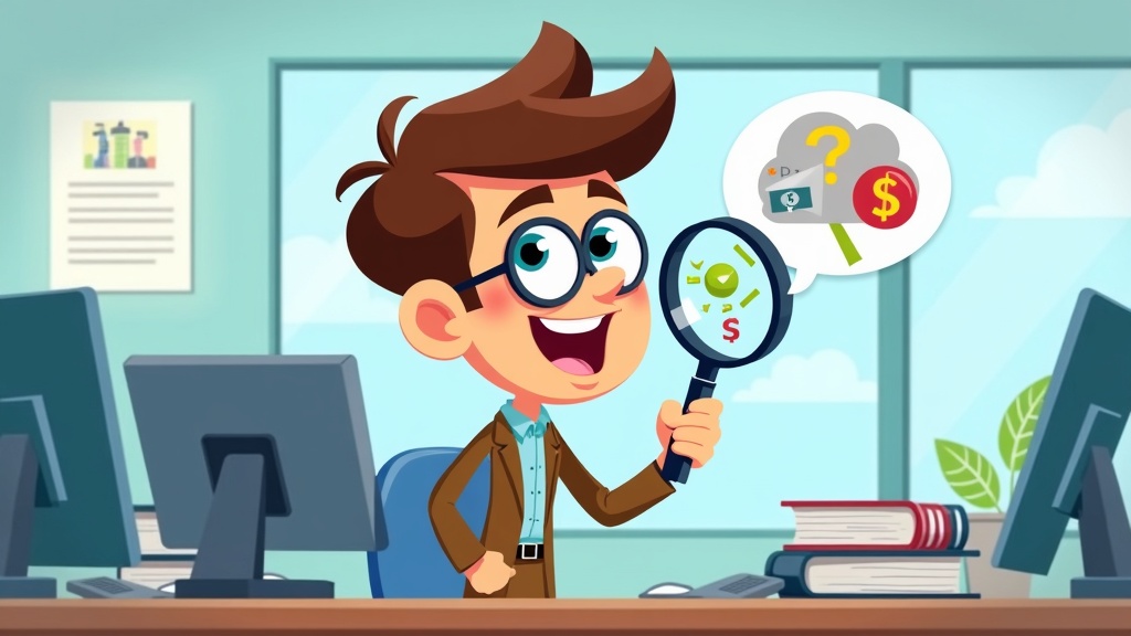 Cartoon illustration of a detective finding and fixing PostgreSQL data quality issues with a magnifying glass revealing data problems